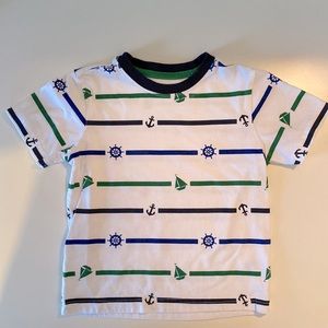 Gymboree Sailboats, Anchors & Wheels T-shirt - Size: 2T